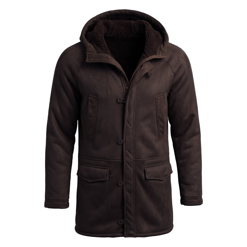 New Men's Faux Fur Lined Hoode - огляд і ціна Outdoor Hunting Coat