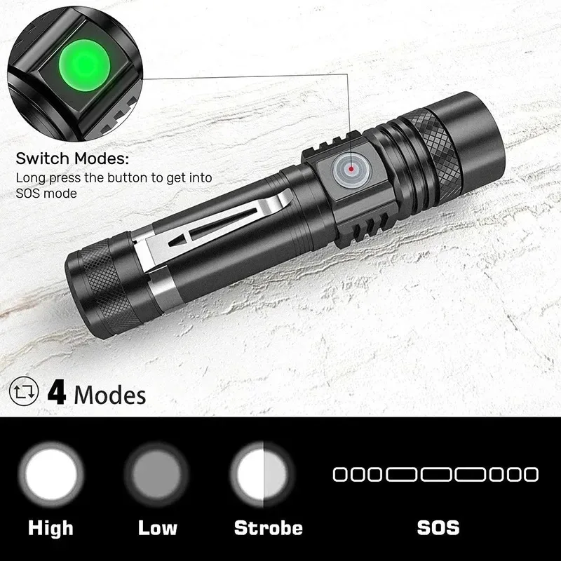 Rechargeable T6 Handheld Flash - огляд і ціна Outdoor Hunting Bike