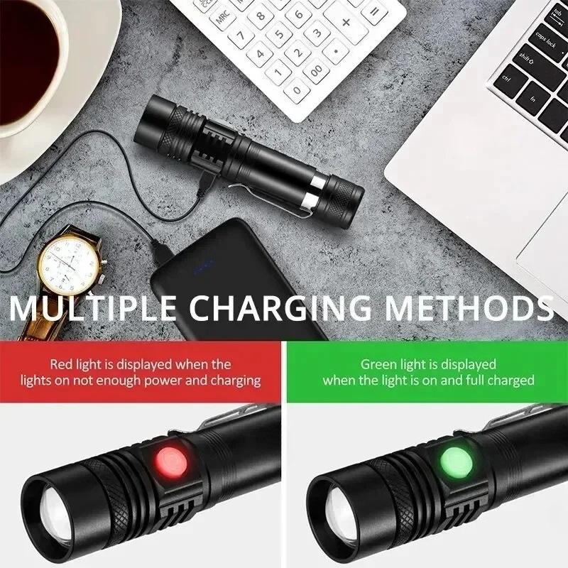 Rechargeable T6 Handheld Flash - огляд і ціна Outdoor Hunting Bike