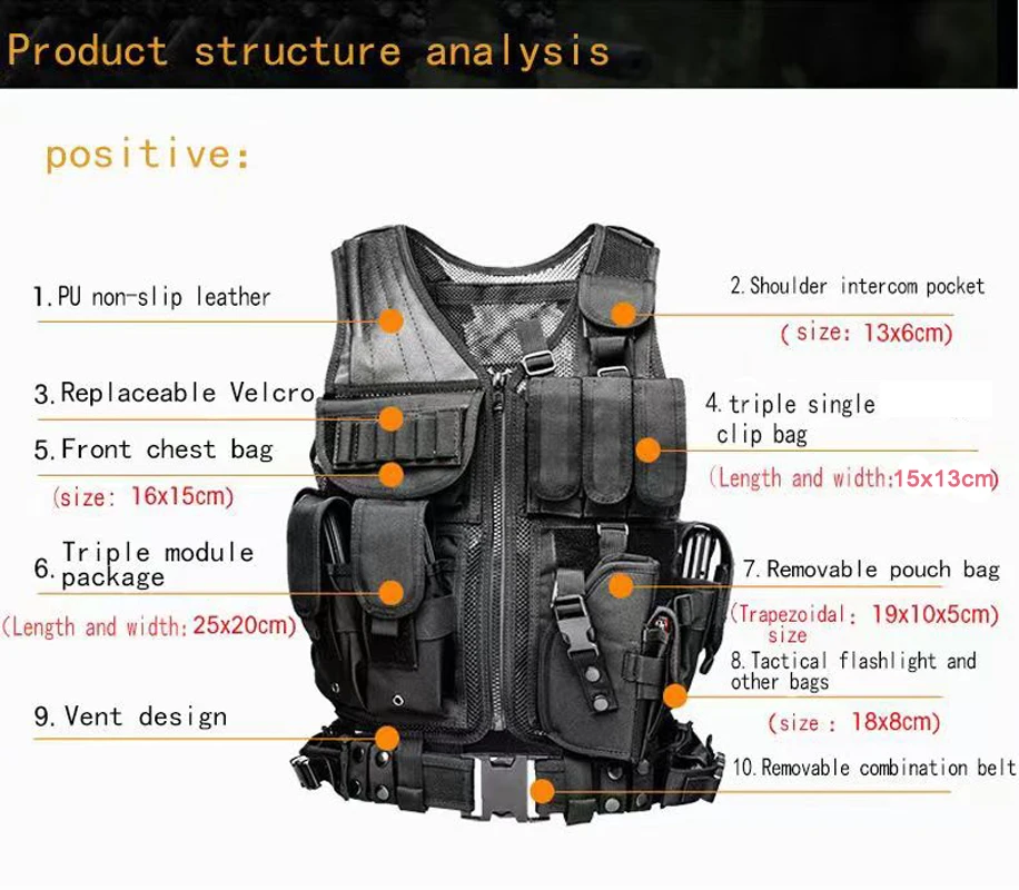 Adjustable Molle Tactical Vest - огляд і ціна Outdoor Hunting Coat