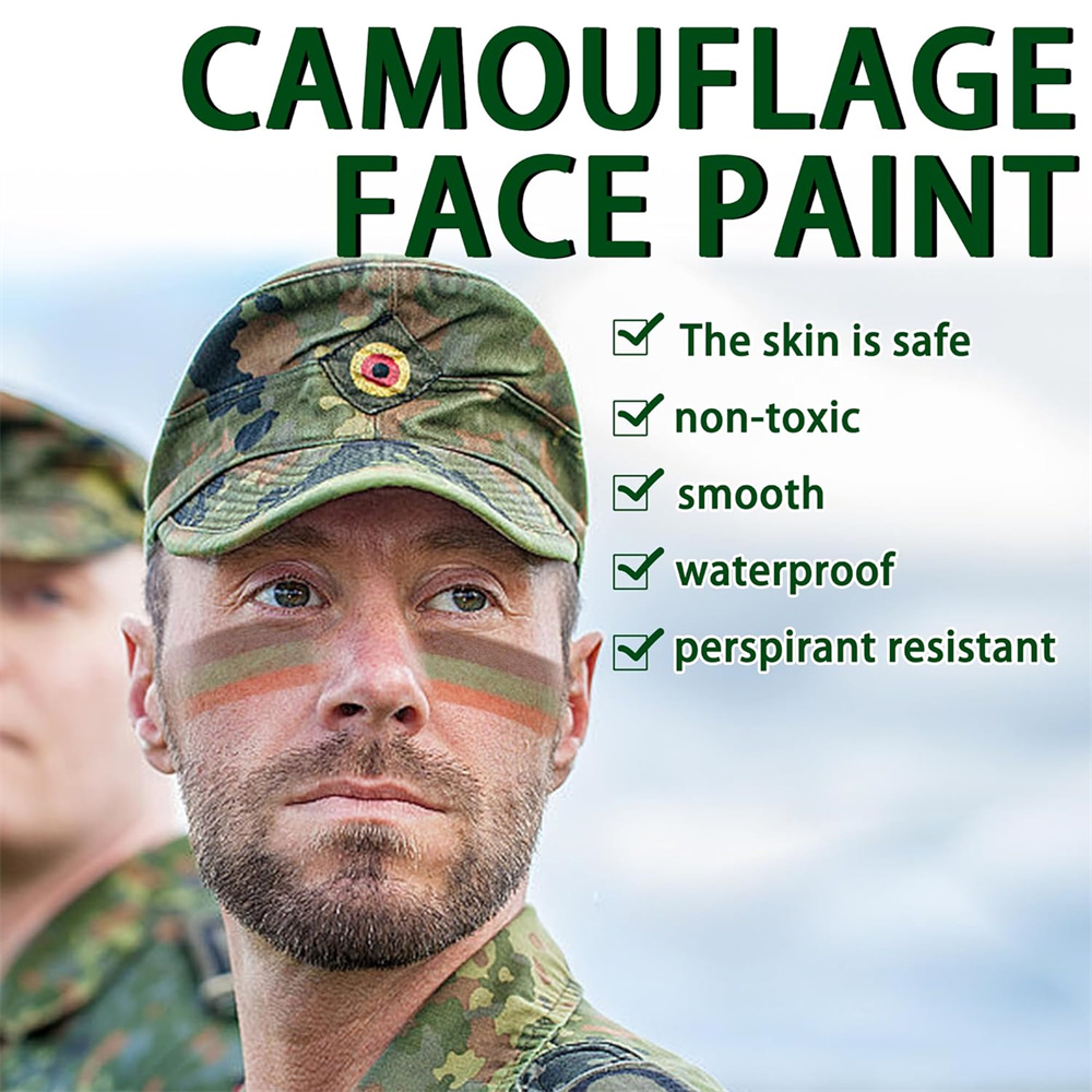6Pcs Camo Face Paint 3 Color C - огляд і ціна Camo Face Paint