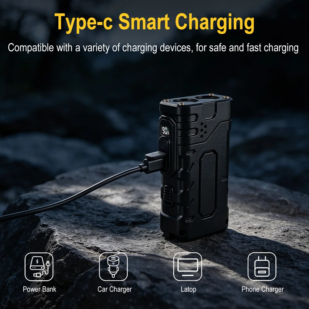 BORUIiT Hand Crank EDC LED Fla - огляд і ціна Outdoor Hunting Bike