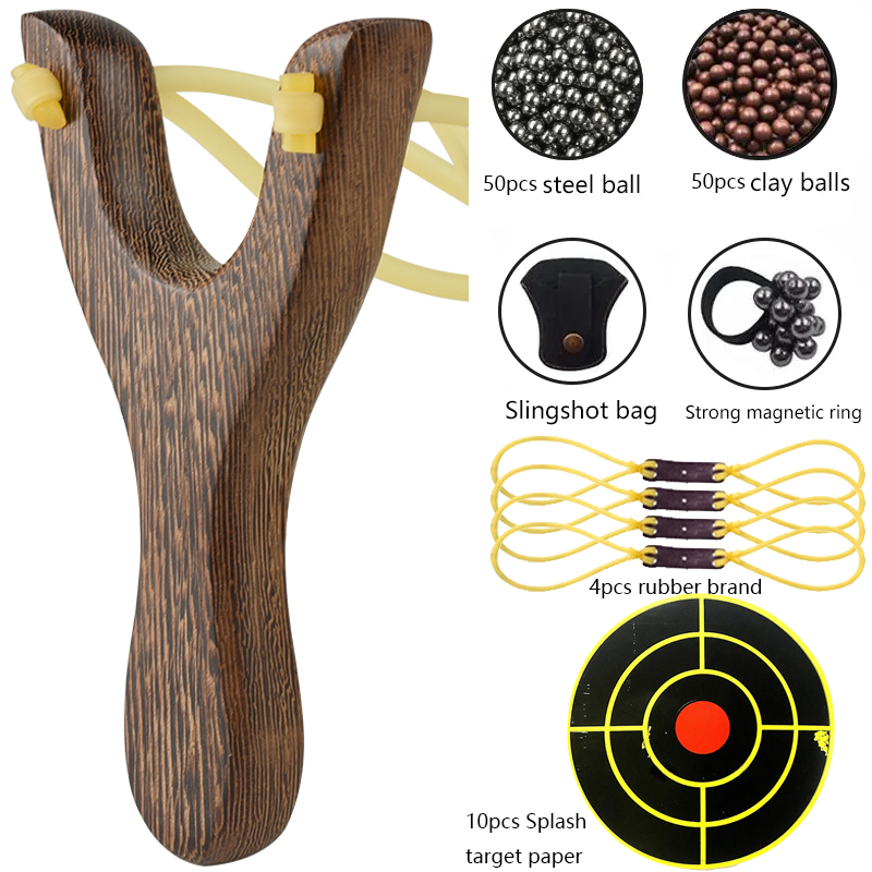 Traditional Wooden Slingsshots - огляд і ціна Outdoor Hunting Launcher
