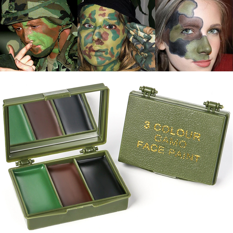 3-color camouflage face painti - огляд і ціна Camo Face Paint