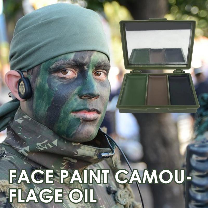 3 Colors Army Fans CS Shooting - огляд і ціна Camo Face Paint
