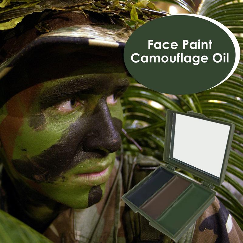 3 Colors Army Fans CS Shooting - огляд і ціна Camo Face Paint